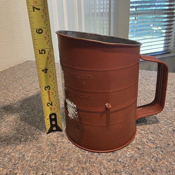 Handpainted Christmas Santa Flour Sifter Red White Holiday Kitchen Decor Gift - Picture 9 of 9